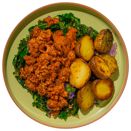 Tomato Basil Chicken — a fresh, high-protein chicken meal with tomato basil sauce
